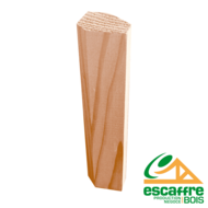 Baguette d'angle INTERIEURE - Mélèze - 35 x 35 mm x 3.25 ml - Non Traité